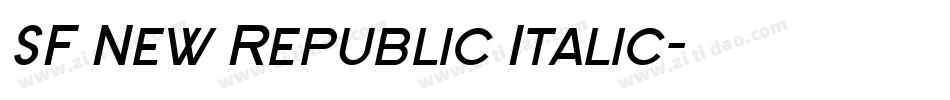 SF New Republic Italic字体转换